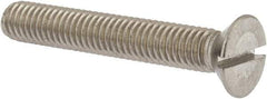 Value Collection - 3/8-16 UNC, 2-1/2" OAL Slotted Drive Machine Screw - Flat Head, Grade 18-8 Stainless Steel, Uncoated, Without Washer - USA Tool & Supply