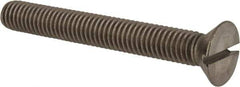 Value Collection - 3/8-16 UNC, 3" OAL Slotted Drive Machine Screw - Flat Head, Grade 18-8 Stainless Steel, Uncoated, Without Washer - USA Tool & Supply