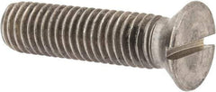 Value Collection - 1/2-13 UNC, 2" OAL Slotted Drive Machine Screw - Flat Head, Grade 18-8 Stainless Steel, Uncoated, Without Washer - USA Tool & Supply
