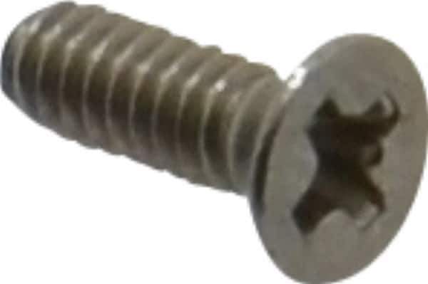 Value Collection - #2-56 UNC, 1/4" OAL Phillips Drive Machine Screw - Flat Head, Grade 18-8 Stainless Steel, Uncoated, Without Washer - USA Tool & Supply