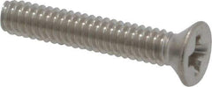 Value Collection - #2-56 UNC, 1/2" OAL Phillips Drive Machine Screw - Flat Head, Grade 18-8 Stainless Steel, Uncoated, Without Washer - USA Tool & Supply