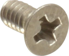 Value Collection - #4-40 UNC, 1/4" OAL Phillips Drive Machine Screw - Flat Head, Grade 18-8 Stainless Steel, Uncoated, Without Washer - USA Tool & Supply