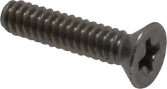 Value Collection - #4-40 UNC, 1/2" OAL Phillips Drive Machine Screw - Flat Head, Grade 18-8 Stainless Steel, Uncoated, Without Washer - USA Tool & Supply
