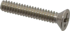 Value Collection - #4-40 UNC, 5/8" OAL Phillips Drive Machine Screw - Flat Head, Grade 18-8 Stainless Steel, Uncoated, Without Washer - USA Tool & Supply