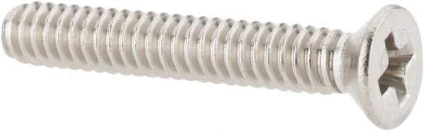 Value Collection - #4-40 UNC, 3/4" OAL Phillips Drive Machine Screw - Flat Head, Grade 18-8 Stainless Steel, Uncoated, Without Washer - USA Tool & Supply