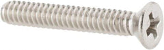 Value Collection - #4-40 UNC, 3/4" OAL Phillips Drive Machine Screw - Flat Head, Grade 18-8 Stainless Steel, Uncoated, Without Washer - USA Tool & Supply