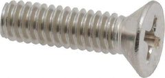 Value Collection - #8-32 UNC, 5/8" OAL Phillips Drive Machine Screw - Flat Head, Grade 18-8 Stainless Steel, Uncoated, Without Washer - USA Tool & Supply