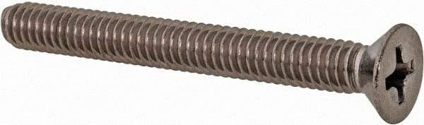 Value Collection - #8-32 UNC, 1-1/2" OAL Phillips Drive Machine Screw - Flat Head, Grade 18-8 Stainless Steel, Uncoated, Without Washer - USA Tool & Supply