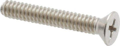 Value Collection - #10-24 UNC, 1-1/4" OAL Phillips Drive Machine Screw - Flat Head, Grade 18-8 Stainless Steel, Uncoated, Without Washer - USA Tool & Supply