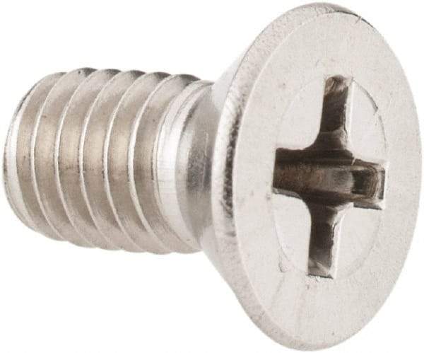 Value Collection - #10-32 UNF, 3/8" OAL Phillips Drive Machine Screw - Flat Head, Grade 18-8 Stainless Steel, Uncoated, Without Washer - USA Tool & Supply