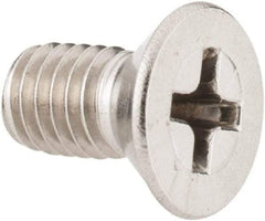 Value Collection - #10-32 UNF, 3/8" OAL Phillips Drive Machine Screw - Flat Head, Grade 18-8 Stainless Steel, Uncoated, Without Washer - USA Tool & Supply