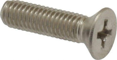 Value Collection - #10-32 UNF, 3/4" OAL Phillips Drive Machine Screw - Flat Head, Grade 18-8 Stainless Steel, Uncoated, Without Washer - USA Tool & Supply