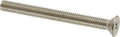 Value Collection - #10-32 UNF, 2" OAL Phillips Drive Machine Screw - Flat Head, Grade 18-8 Stainless Steel, Uncoated, Without Washer - USA Tool & Supply