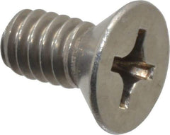 Value Collection - 1/4-20 UNC, 1/2" OAL Phillips Drive Machine Screw - Flat Head, Grade 18-8 Stainless Steel, Uncoated, Without Washer - USA Tool & Supply