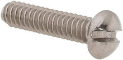 Value Collection - #2-56 UNC, 3/8" Length Under Head Slotted Drive Machine Screw - Round Head, Grade 18-8 Stainless Steel, Uncoated, Without Washer - USA Tool & Supply