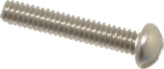 Value Collection - #2-56 UNC, 1/2" Length Under Head Slotted Drive Machine Screw - Round Head, Grade 18-8 Stainless Steel, Uncoated, Without Washer - USA Tool & Supply
