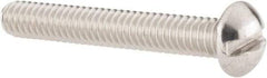 Value Collection - #12-24 UNC, 1-1/2" Length Under Head Slotted Drive Machine Screw - Round Head, Grade 18-8 Stainless Steel, Uncoated, Without Washer - USA Tool & Supply