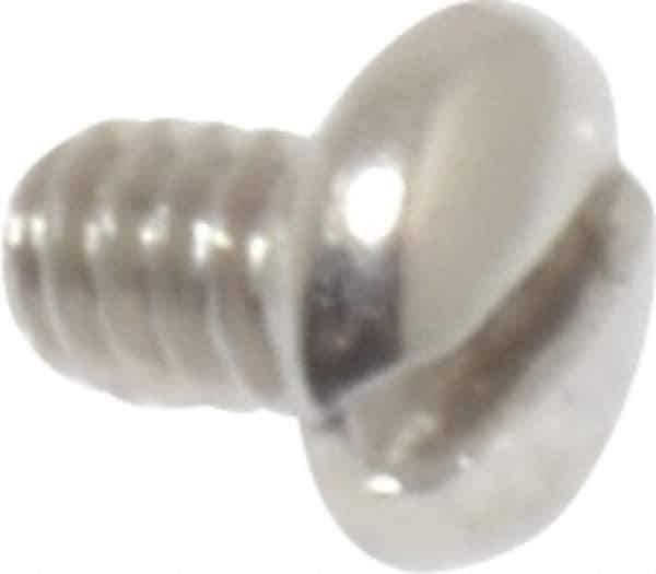 Value Collection - #2-56 UNC, 1/8" Length Under Head Slotted Drive Machine Screw - Pan Head, Grade 18-8 Stainless Steel, Uncoated, Without Washer - USA Tool & Supply