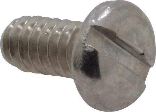 Value Collection - #2-56 UNC, 3/16" Length Under Head Slotted Drive Machine Screw - Pan Head, Grade 18-8 Stainless Steel, Uncoated, Without Washer - USA Tool & Supply
