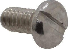 Value Collection - #2-56 UNC, 3/16" Length Under Head Slotted Drive Machine Screw - Pan Head, Grade 18-8 Stainless Steel, Uncoated, Without Washer - USA Tool & Supply