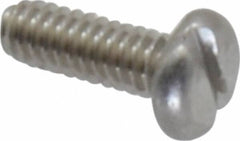 Value Collection - #2-56 UNC, 1/4" Length Under Head Slotted Drive Machine Screw - Pan Head, Grade 18-8 Stainless Steel, Uncoated, Without Washer - USA Tool & Supply