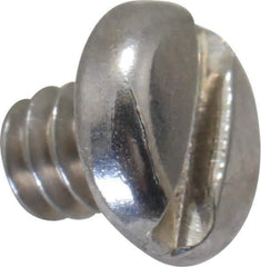 Value Collection - #4-40 UNC, 1/8" Length Under Head Slotted Drive Machine Screw - Pan Head, Grade 18-8 Stainless Steel, Uncoated, Without Washer - USA Tool & Supply