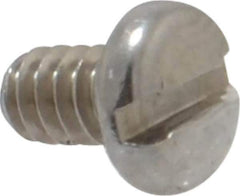 Value Collection - #4-40 UNC, 3/16" Length Under Head Slotted Drive Machine Screw - Pan Head, Grade 18-8 Stainless Steel, Uncoated, Without Washer - USA Tool & Supply