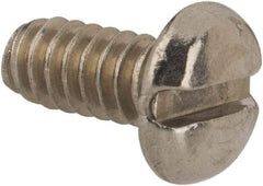 Value Collection - #4-40 UNC, 1/4" Length Under Head Slotted Drive Machine Screw - Pan Head, Grade 18-8 Stainless Steel, Uncoated, Without Washer - USA Tool & Supply
