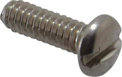 Value Collection - #4-40 UNC, 3/8" Length Under Head Slotted Drive Machine Screw - Pan Head, Grade 18-8 Stainless Steel, Uncoated, Without Washer - USA Tool & Supply