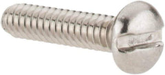 Value Collection - #4-40 UNC, 1/2" Length Under Head Slotted Drive Machine Screw - Pan Head, Grade 18-8 Stainless Steel, Uncoated, Without Washer - USA Tool & Supply