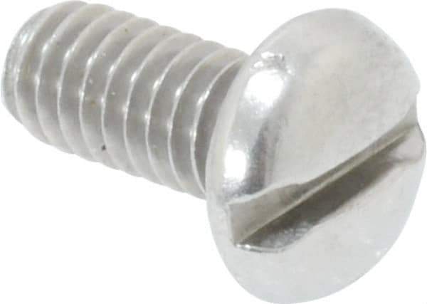 Value Collection - #8-32 UNC, 3/8" Length Under Head Slotted Drive Machine Screw - Pan Head, Grade 18-8 Stainless Steel, Uncoated, Without Washer - USA Tool & Supply
