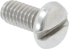 Value Collection - #8-32 UNC, 3/8" Length Under Head Slotted Drive Machine Screw - Pan Head, Grade 18-8 Stainless Steel, Uncoated, Without Washer - USA Tool & Supply