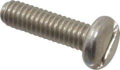 Value Collection - #8-32 UNC, 5/8" Length Under Head Slotted Drive Machine Screw - Pan Head, Grade 18-8 Stainless Steel, Uncoated, Without Washer - USA Tool & Supply
