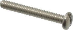Value Collection - #8-32 UNC, 1-1/4" Length Under Head Slotted Drive Machine Screw - Pan Head, Grade 18-8 Stainless Steel, Uncoated, Without Washer - USA Tool & Supply