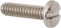 Value Collection - #10-24 UNC, 3/4" Length Under Head Slotted Drive Machine Screw - Pan Head, Grade 18-8 Stainless Steel, Uncoated, Without Washer - USA Tool & Supply