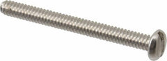 Value Collection - #10-24 UNC, 2" Length Under Head Slotted Drive Machine Screw - Pan Head, Grade 18-8 Stainless Steel, Uncoated, Without Washer - USA Tool & Supply