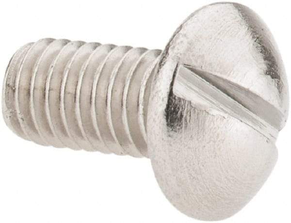 Value Collection - #10-32 UNF, 3/8" Length Under Head Slotted Drive Machine Screw - Pan Head, Grade 18-8 Stainless Steel, Uncoated, Without Washer - USA Tool & Supply