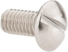 Value Collection - #10-32 UNF, 3/8" Length Under Head Slotted Drive Machine Screw - Pan Head, Grade 18-8 Stainless Steel, Uncoated, Without Washer - USA Tool & Supply