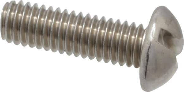 Value Collection - #10-32 UNF, 5/8" Length Under Head Slotted Drive Machine Screw - Pan Head, Grade 18-8 Stainless Steel, Uncoated, Without Washer - USA Tool & Supply