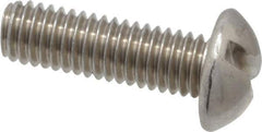Value Collection - #10-32 UNF, 5/8" Length Under Head Slotted Drive Machine Screw - Pan Head, Grade 18-8 Stainless Steel, Uncoated, Without Washer - USA Tool & Supply
