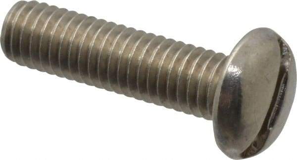Value Collection - #10-32 UNF, 3/4" Length Under Head Slotted Drive Machine Screw - Pan Head, Grade 18-8 Stainless Steel, Uncoated, Without Washer - USA Tool & Supply