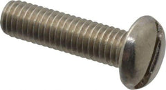 Value Collection - #10-32 UNF, 3/4" Length Under Head Slotted Drive Machine Screw - Pan Head, Grade 18-8 Stainless Steel, Uncoated, Without Washer - USA Tool & Supply