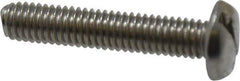 Value Collection - #10-32 UNF, 1" Length Under Head Slotted Drive Machine Screw - Pan Head, Grade 18-8 Stainless Steel, Uncoated, Without Washer - USA Tool & Supply