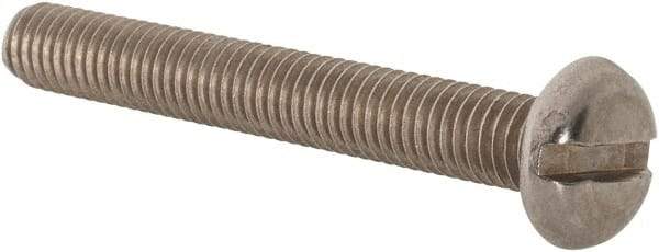 Value Collection - #10-32 UNF, 1-1/2" Length Under Head Slotted Drive Machine Screw - Pan Head, Grade 18-8 Stainless Steel, Uncoated, Without Washer - USA Tool & Supply
