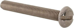 Value Collection - #10-32 UNF, 1-1/2" Length Under Head Slotted Drive Machine Screw - Pan Head, Grade 18-8 Stainless Steel, Uncoated, Without Washer - USA Tool & Supply