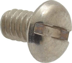 Value Collection - 1/4-20 UNC, 3/8" Length Under Head Slotted Drive Machine Screw - Pan Head, Grade 18-8 Stainless Steel, Uncoated, Without Washer - USA Tool & Supply