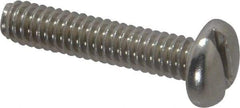 Value Collection - 1/4-20 UNC, 1-1/4" Length Under Head Slotted Drive Machine Screw - Pan Head, Grade 18-8 Stainless Steel, Uncoated, Without Washer - USA Tool & Supply