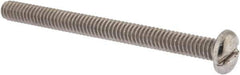 Value Collection - 1/4-20 UNC, 3" Length Under Head Slotted Drive Machine Screw - Pan Head, Grade 18-8 Stainless Steel, Uncoated, Without Washer - USA Tool & Supply