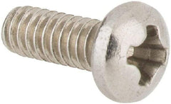 Value Collection - #2-56 UNC, 1/4" Length Under Head Phillips Drive Machine Screw - Pan Head, Grade 18-8 Stainless Steel, Uncoated, Without Washer - USA Tool & Supply