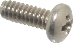 Value Collection - #4-40 UNC, 5/16" Length Under Head Phillips Drive Machine Screw - Pan Head, Grade 18-8 Stainless Steel, Uncoated, Without Washer - USA Tool & Supply